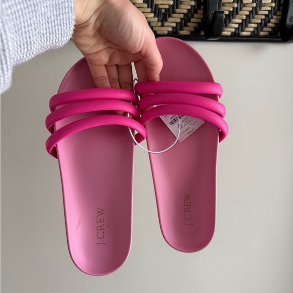 J.Crew Strappy Slide Sandals - Hot Pink - Size 8 - NWT - Picture 9 of 12